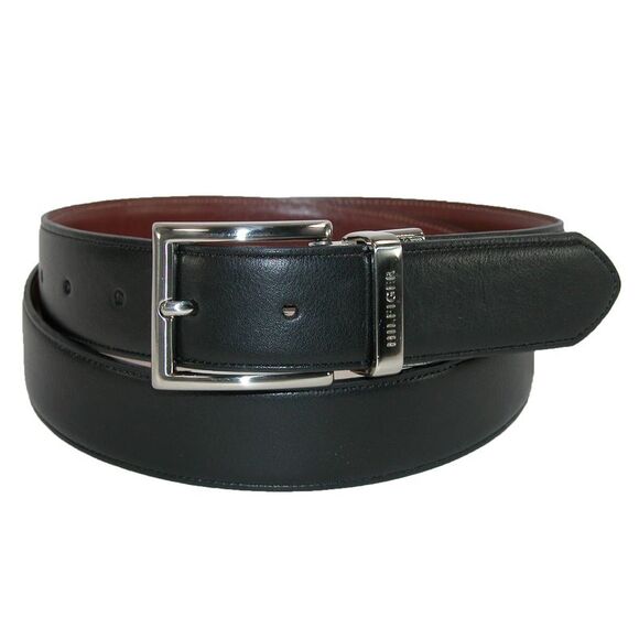 Tommy Hilfiger Men's Feather Edge Reversible 32mm Belt - Picture 1 of 5